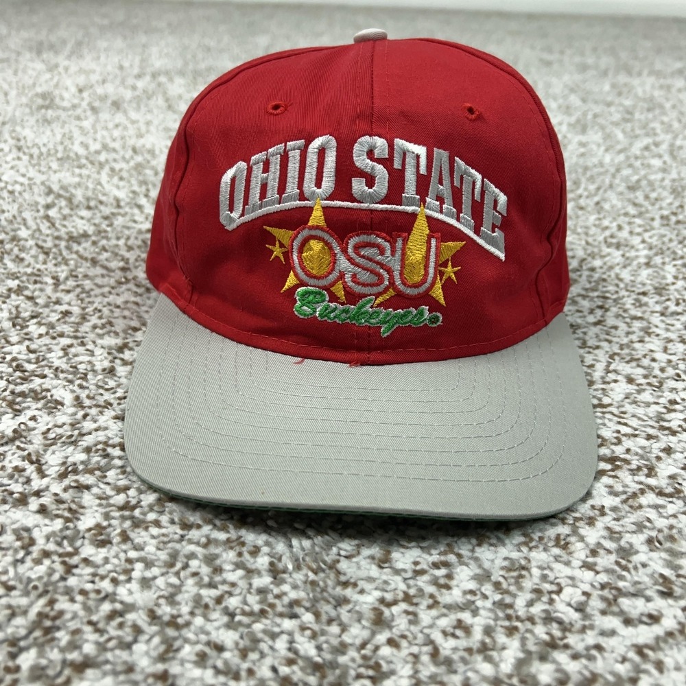Vintage Ohio State Buckeyes Hat Cap Mens One Size NCAA Football 90s Sports READ